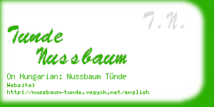 tunde nussbaum business card